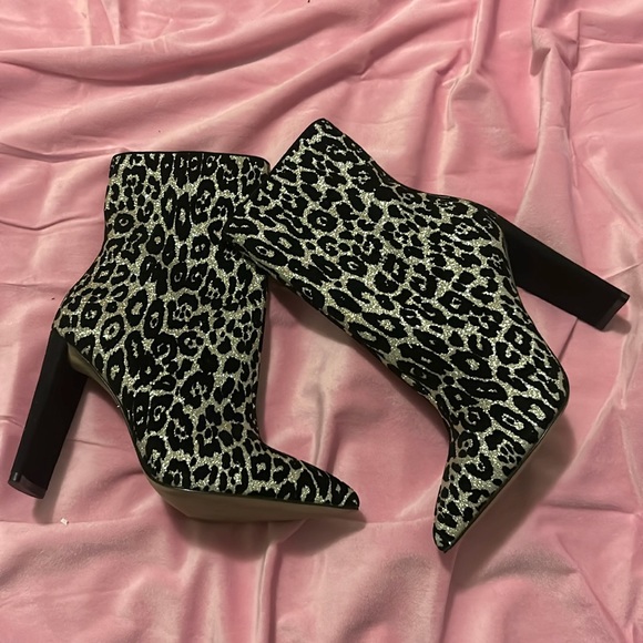 ALDO Boots sparkly leopard print - Picture 1 of 9